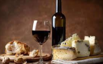 Eating in perfect harmony with the combination of cheese and wine